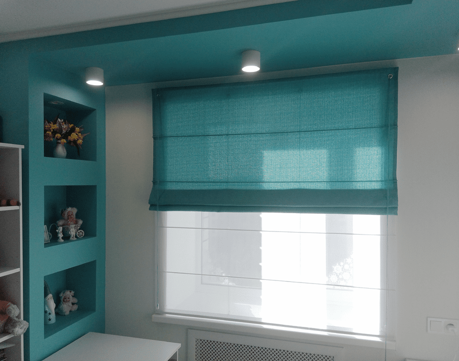 Двойная римская штора день-ночь, лён