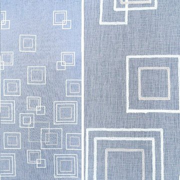 Тюль с вышивкой Белый квадрат